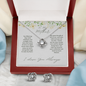 Mom, Love Knot Necklace & Bonus Earrings