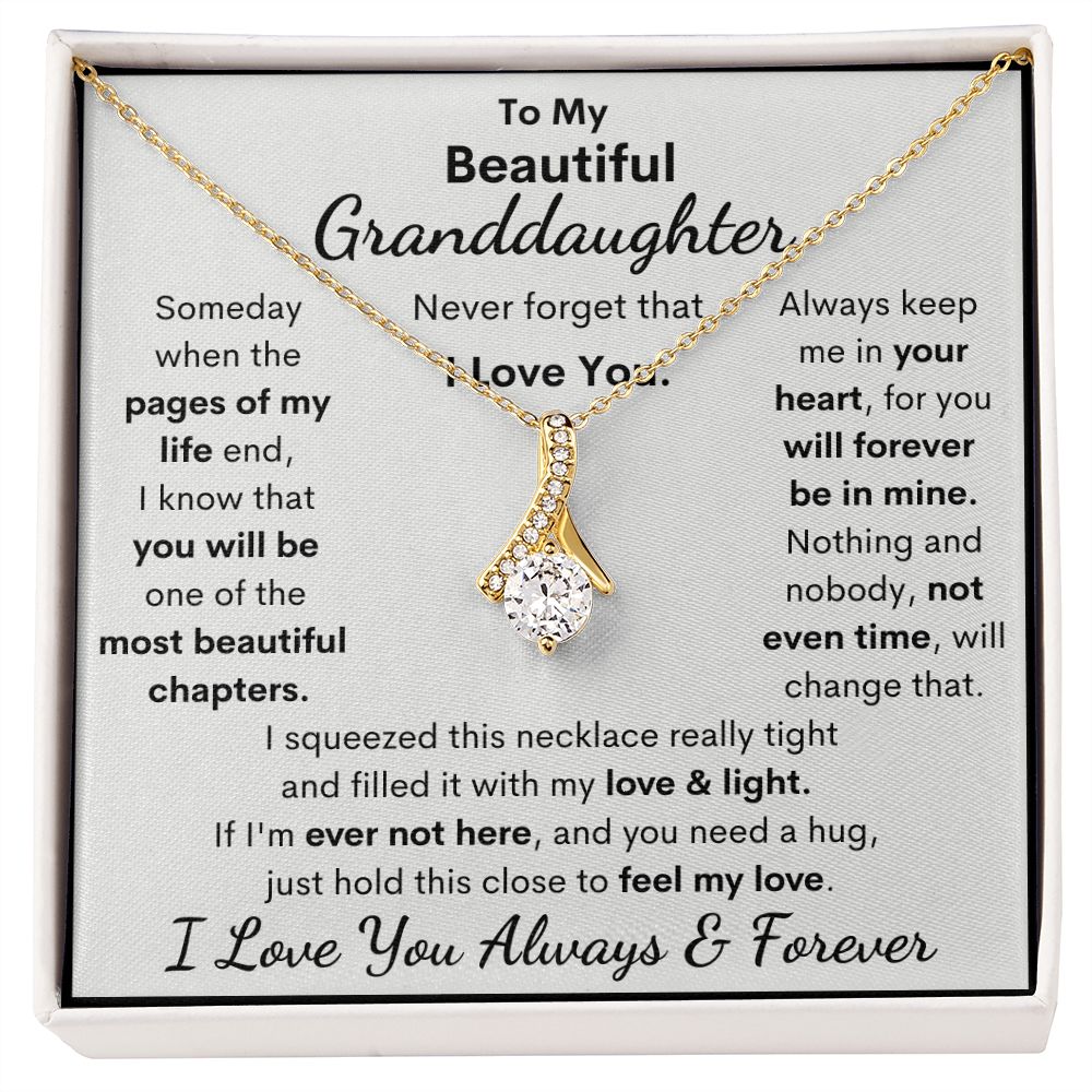 Granddaughter, I Squeezed This Necklace Really Tight, Alluring Beauty Necklace, Holiday