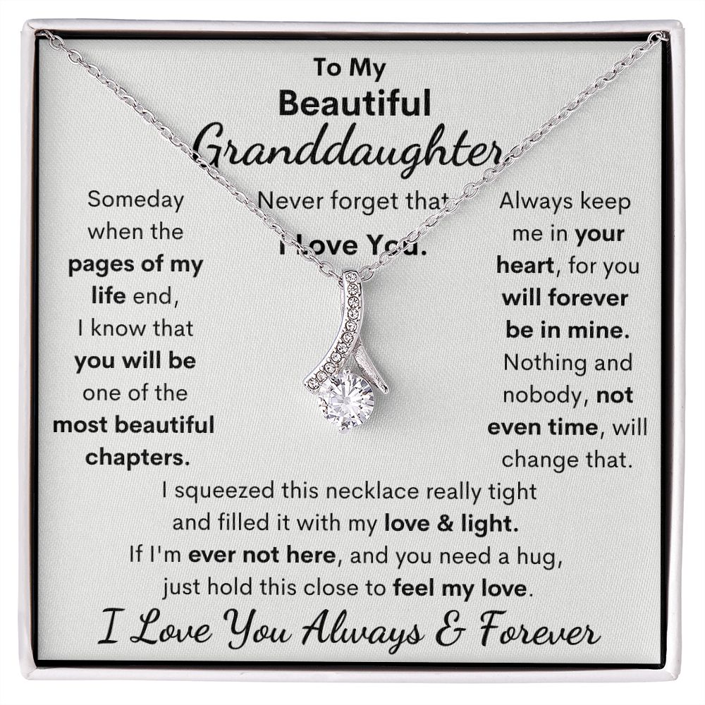 Granddaughter, I Squeezed This Necklace Really Tight, Alluring Beauty Necklace, Holiday