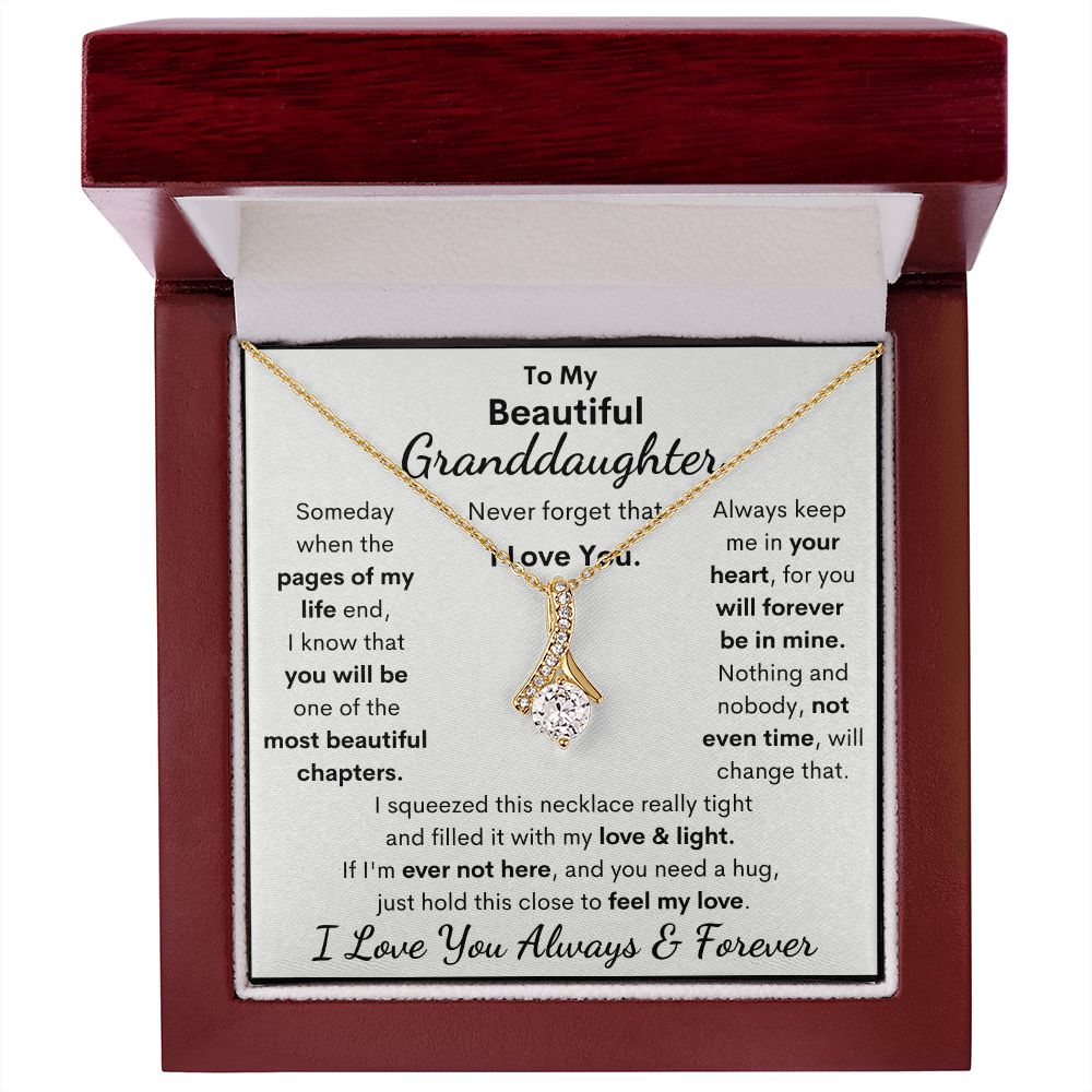 Granddaughter, I Squeezed This Necklace Really Tight, Alluring Beauty Necklace, Holiday