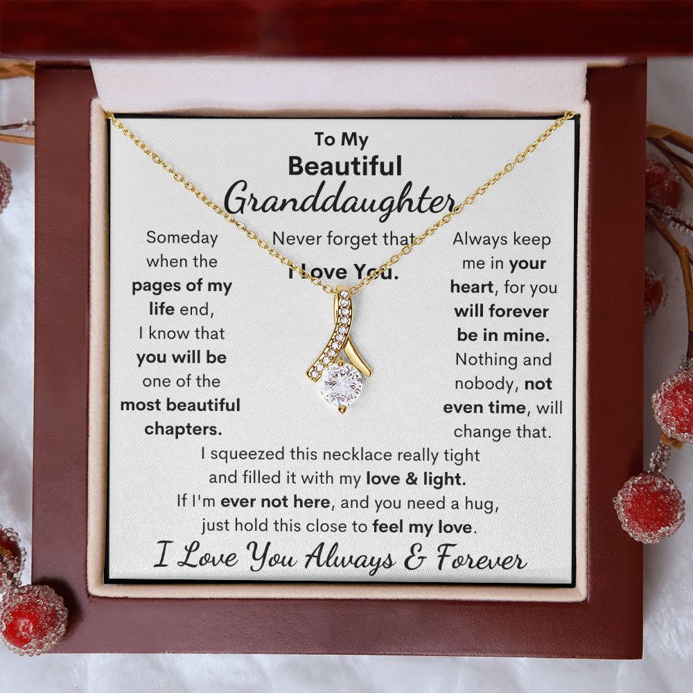 Granddaughter, I Squeezed This Necklace Really Tight, Alluring Beauty Necklace, Holiday