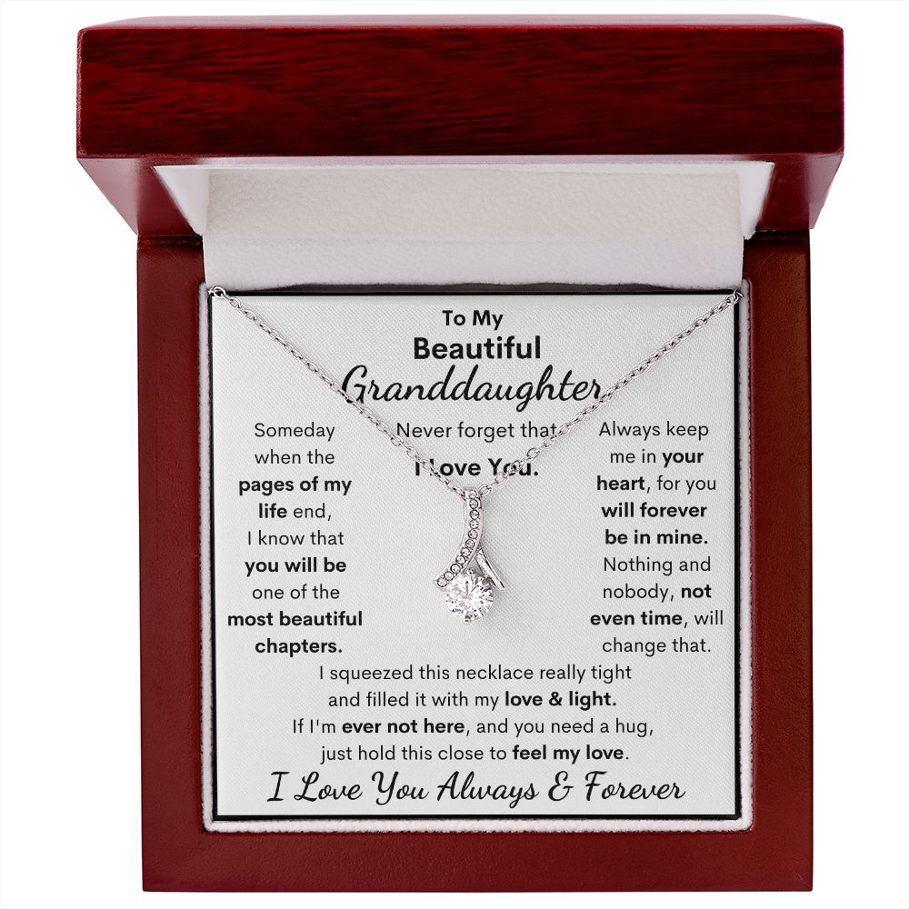 Granddaughter, I Squeezed This Necklace Really Tight, Alluring Beauty Necklace, Holiday
