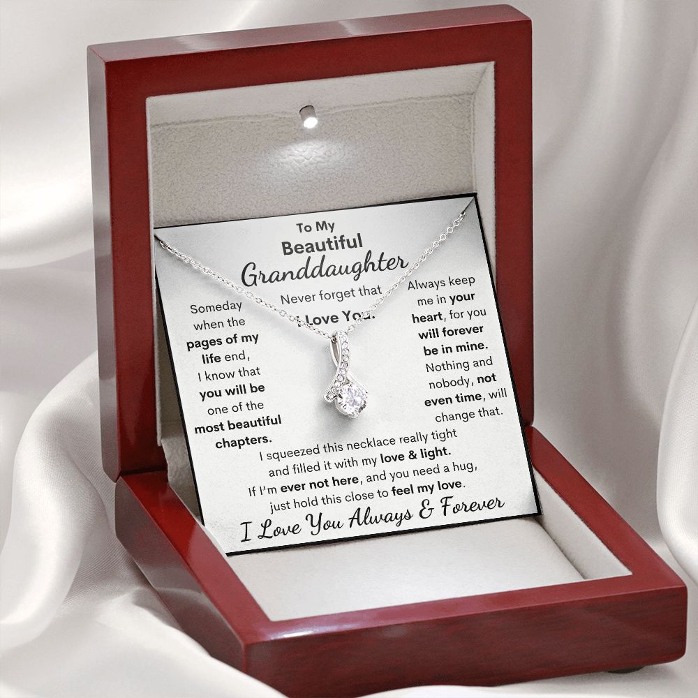 Granddaughter, I Squeezed This Necklace Really Tight, Alluring Beauty Necklace, Holiday
