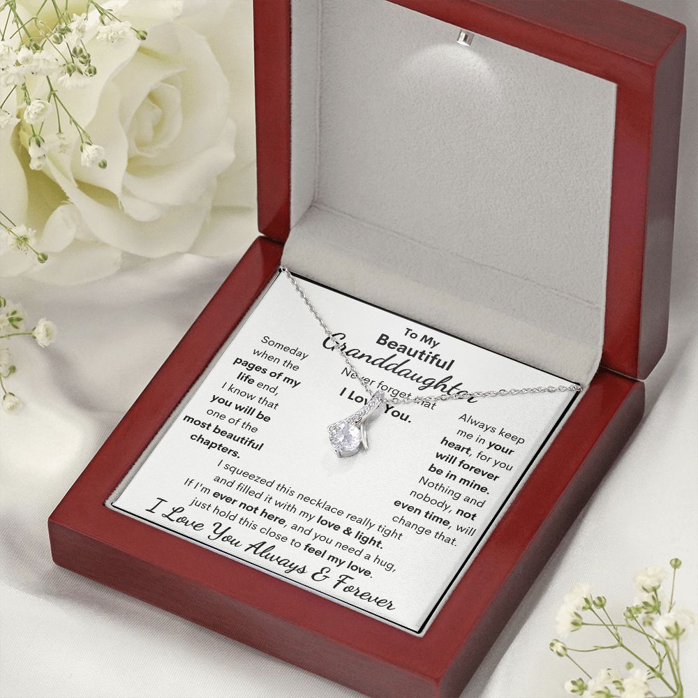 Granddaughter, I Squeezed This Necklace Really Tight, Alluring Beauty Necklace, Holiday