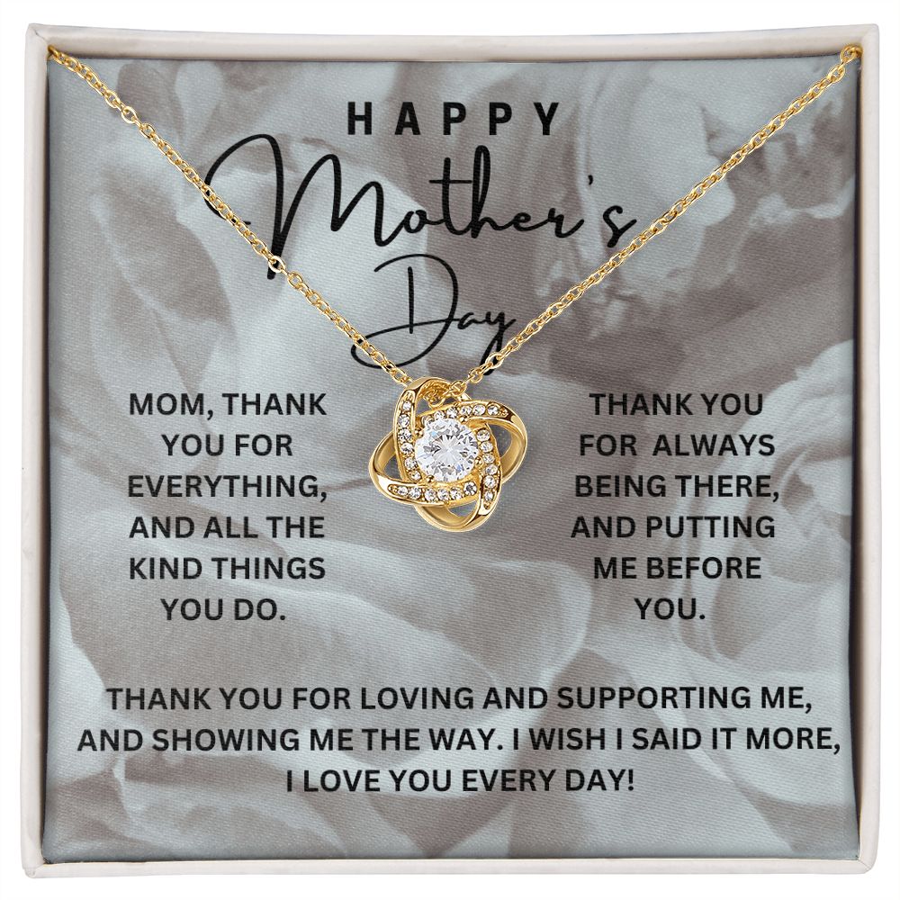 Mom Gift, Love Knot Necklace