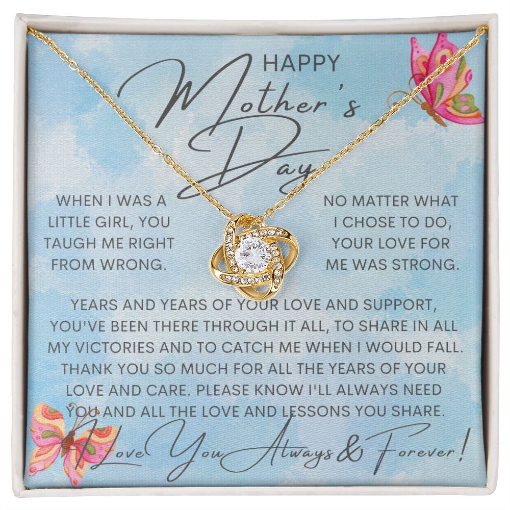 Mother Gift, Love Knot Necklace
