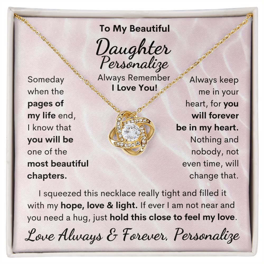 Daughter, Love Knot Knecklace