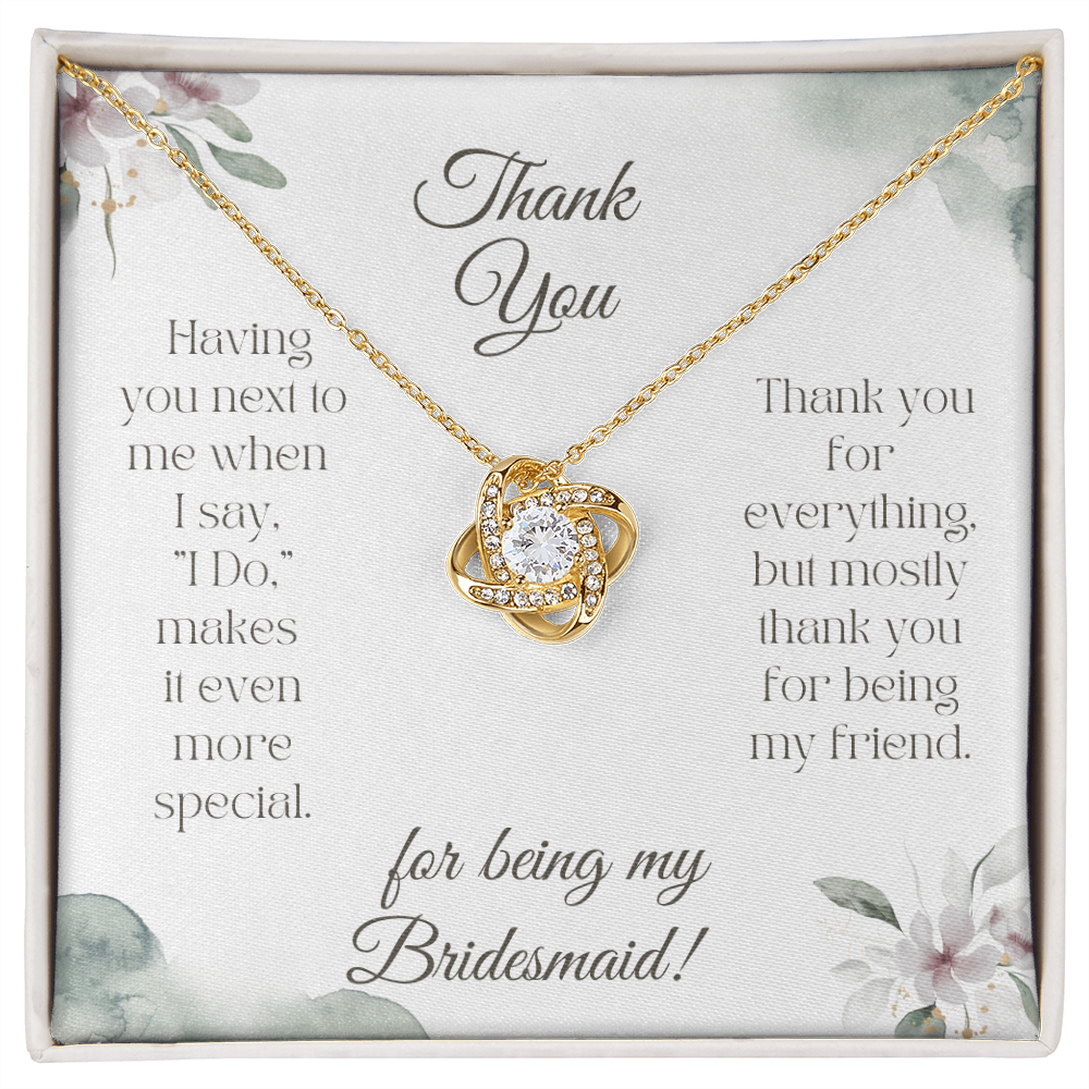 Bridesmaid Love Knot Necklace