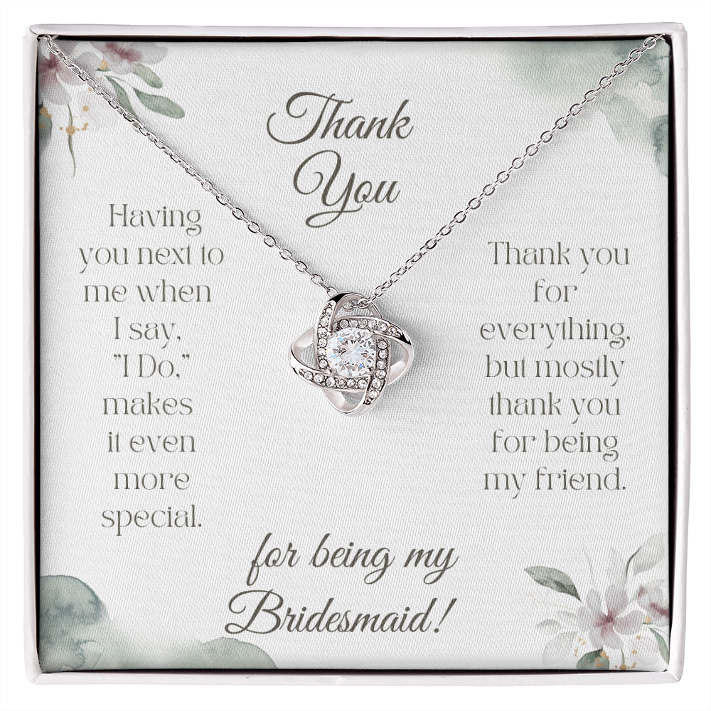 Bridesmaid Love Knot Necklace