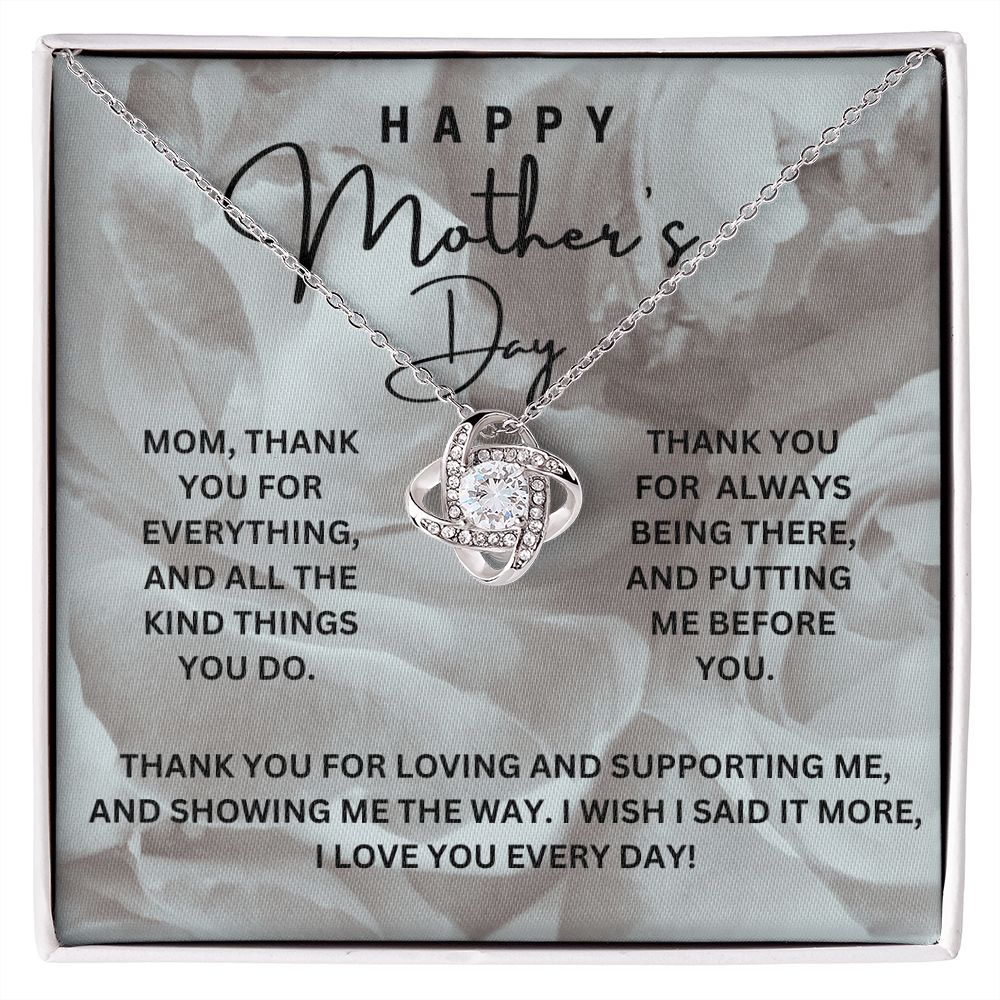 Mom Gift, Love Knot Necklace