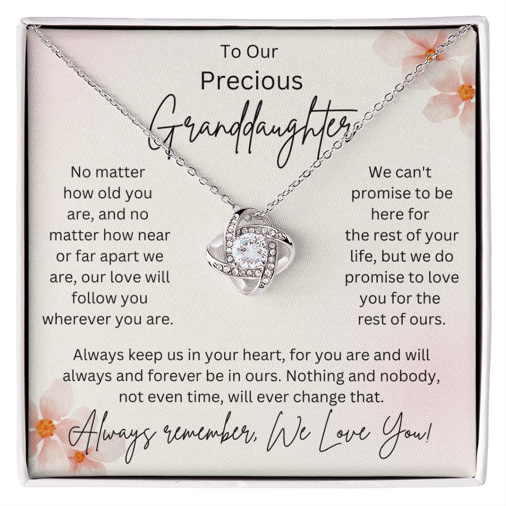 Granddaughter Gift, Love Knot Necklace