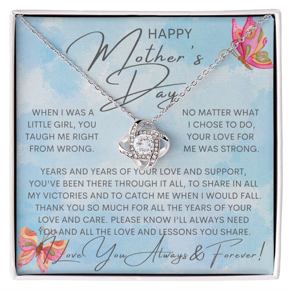 Mother Gift, Love Knot Necklace