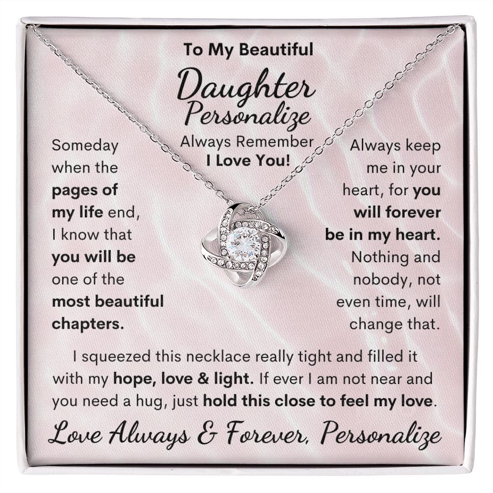 Daughter, Love Knot Knecklace