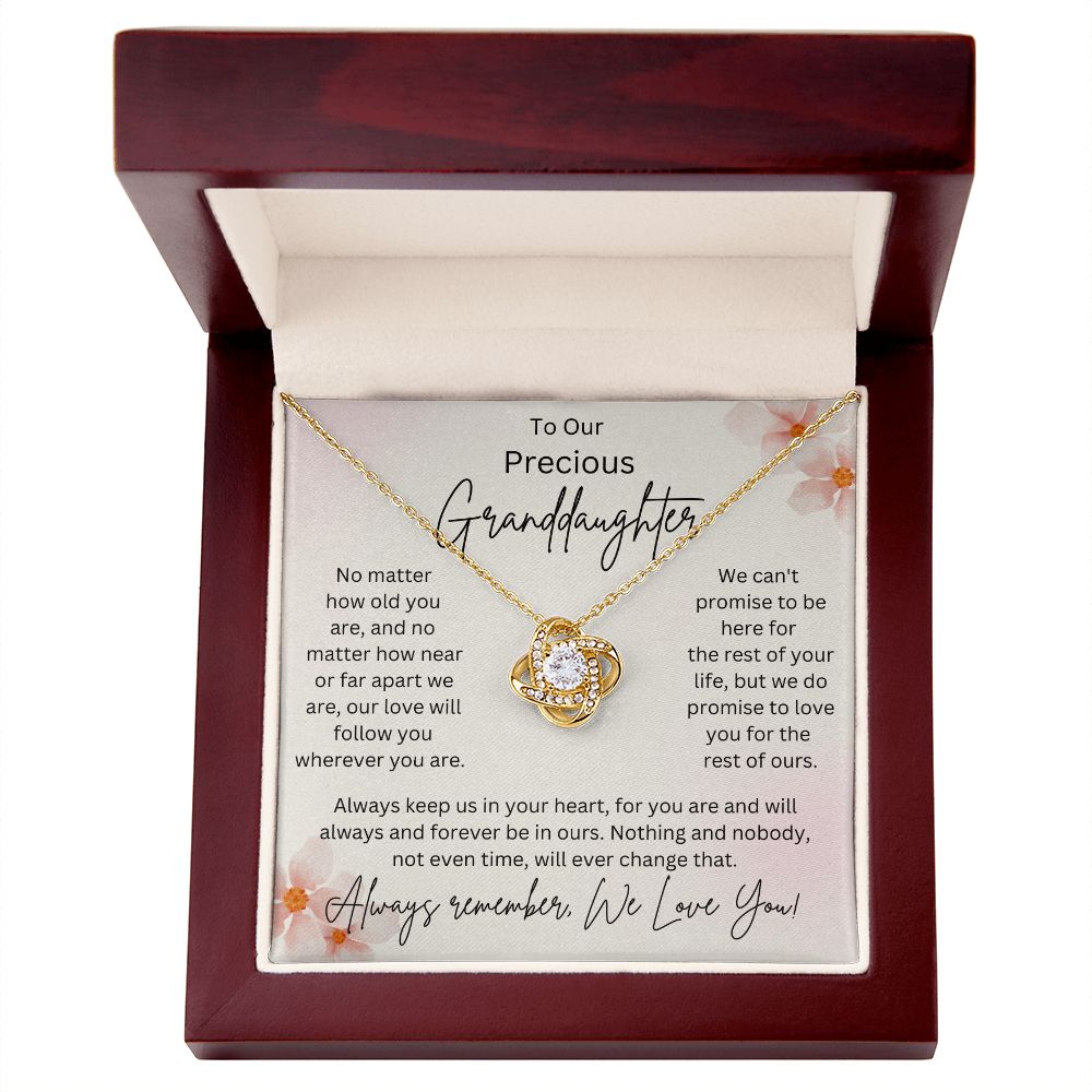 Granddaughter Gift, Love Knot Necklace