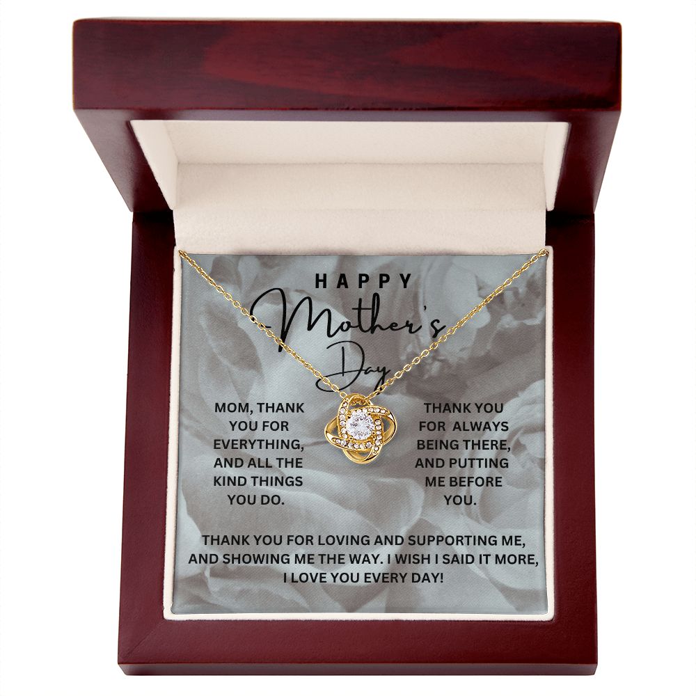 Mom Gift, Love Knot Necklace