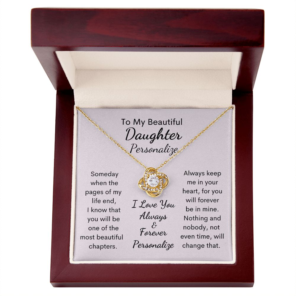 Daughter, Love Knot Necklace