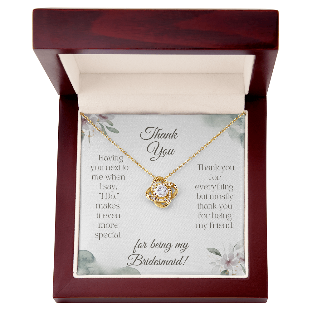 Bridesmaid Love Knot Necklace