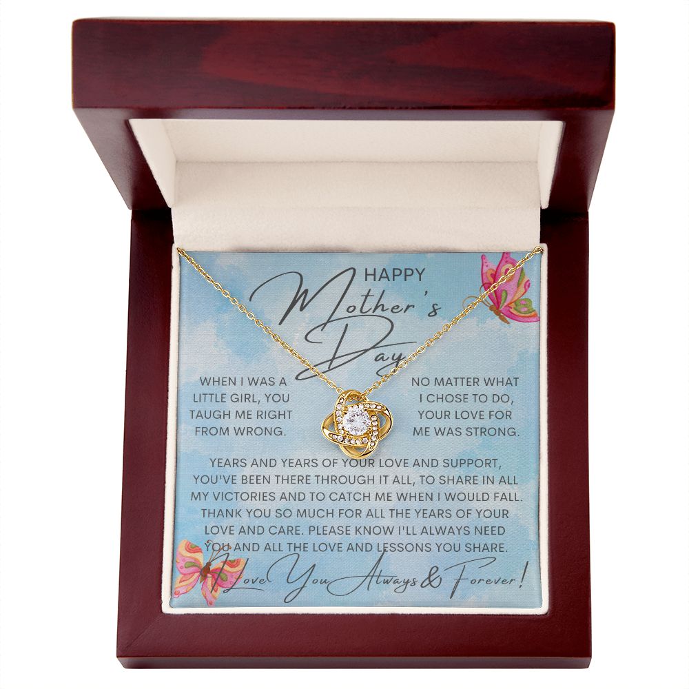 Mother Gift, Love Knot Necklace