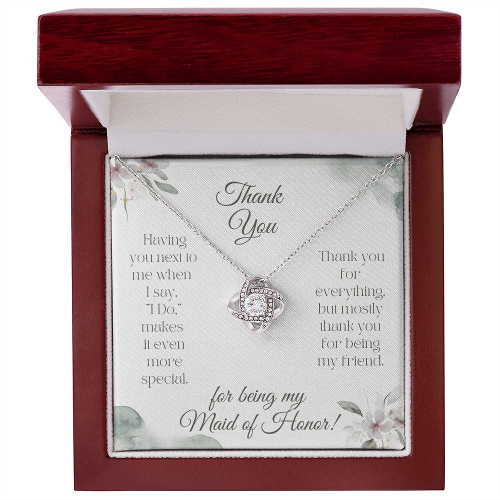 Maid of Honor Love Knot Necklace