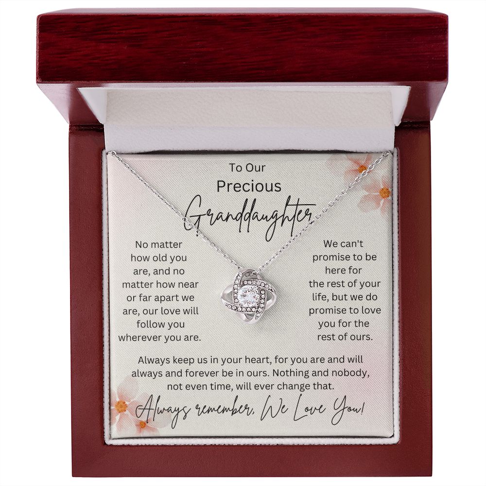 Granddaughter Gift, Love Knot Necklace
