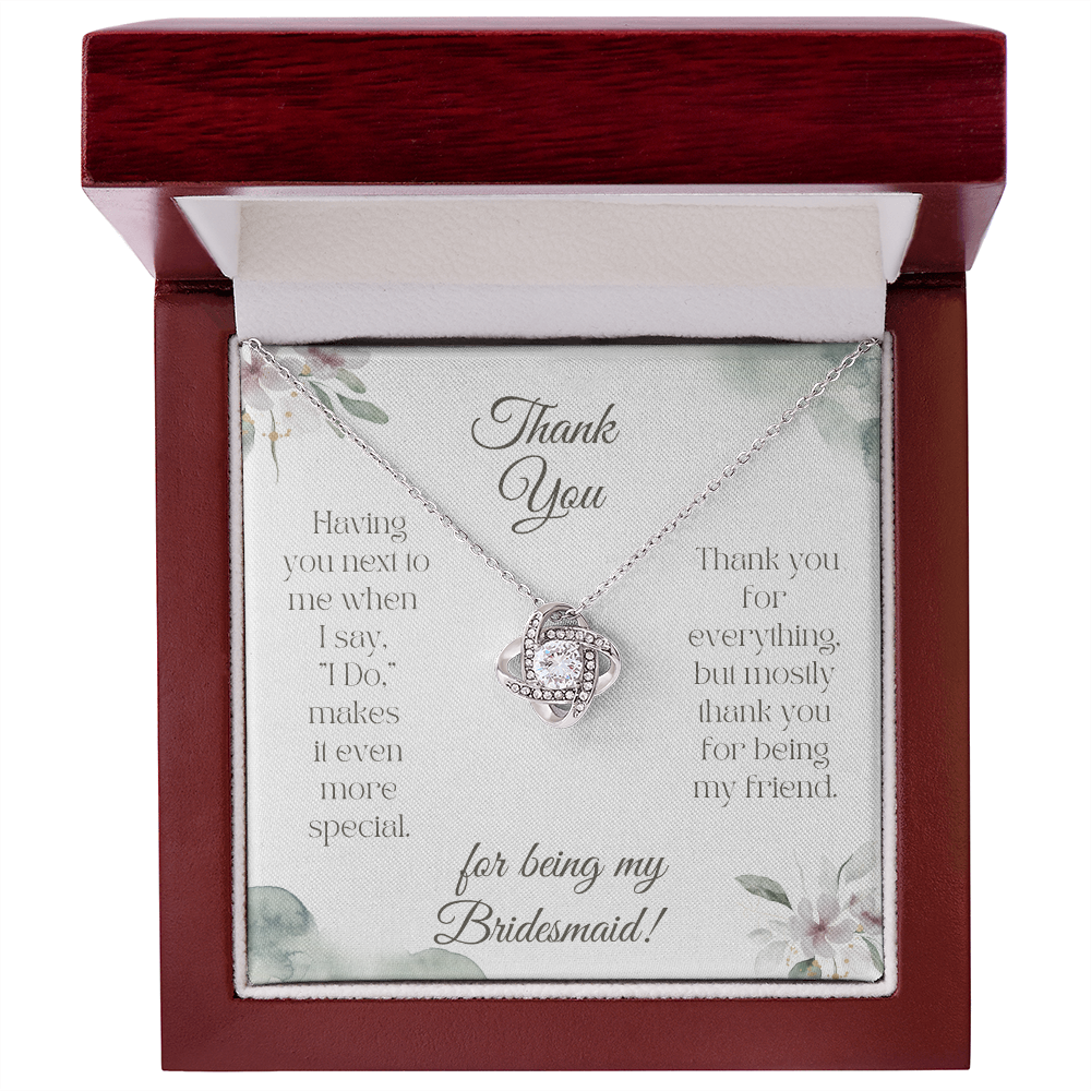 Bridesmaid Love Knot Necklace