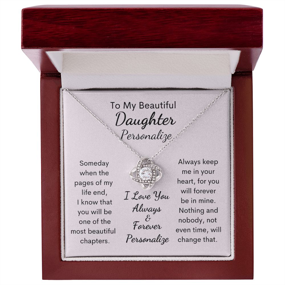 Daughter, Love Knot Necklace