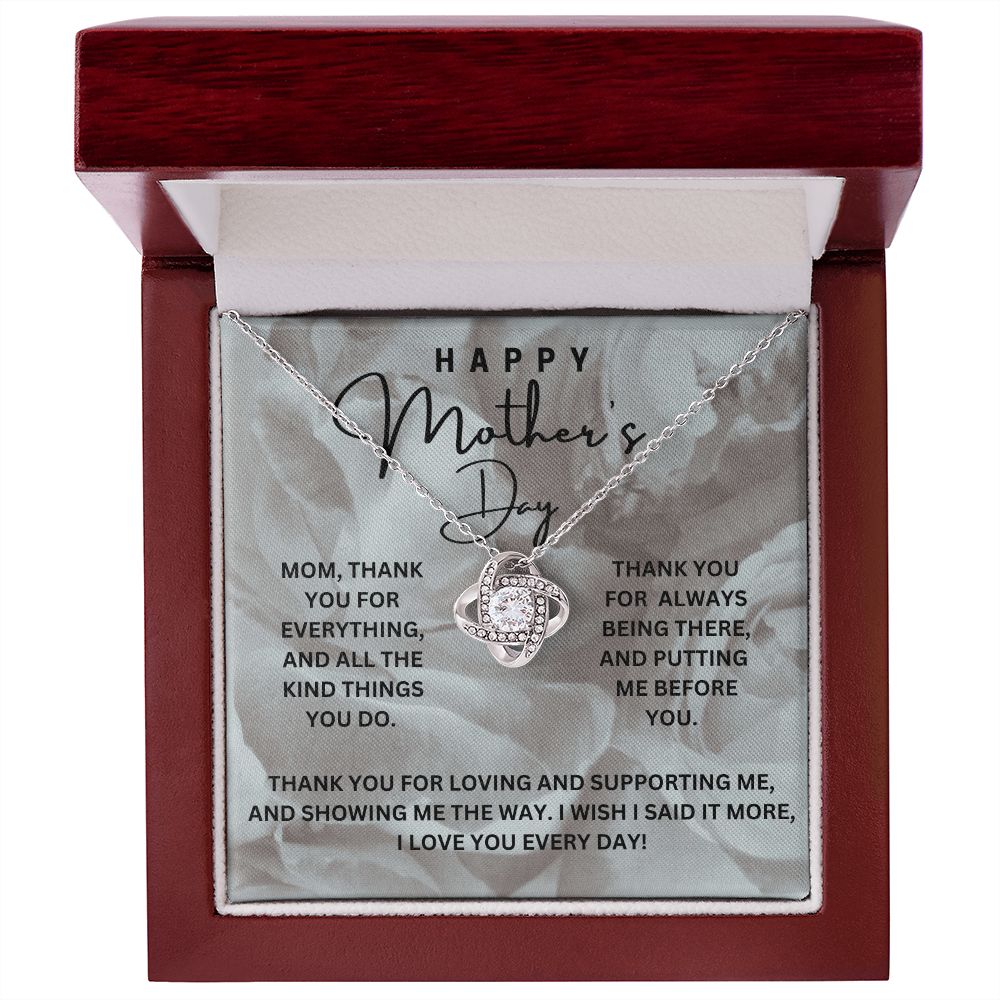 Mom Gift, Love Knot Necklace