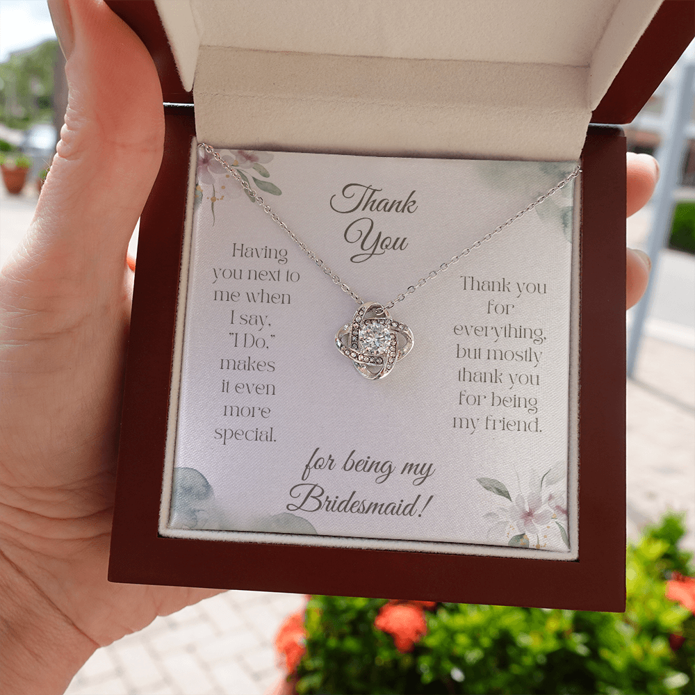 Bridesmaid Love Knot Necklace