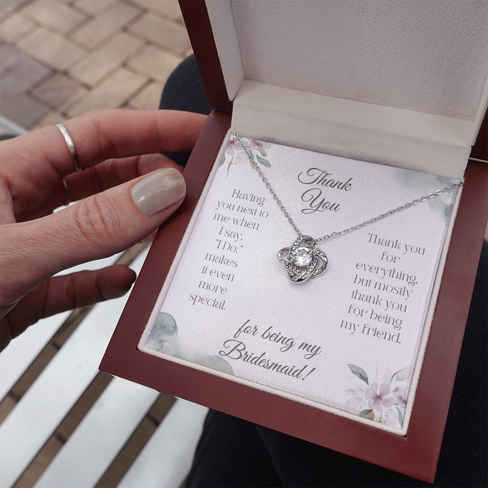 Bridesmaid Love Knot Necklace