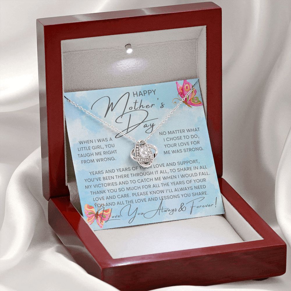 Mother Gift, Love Knot Necklace