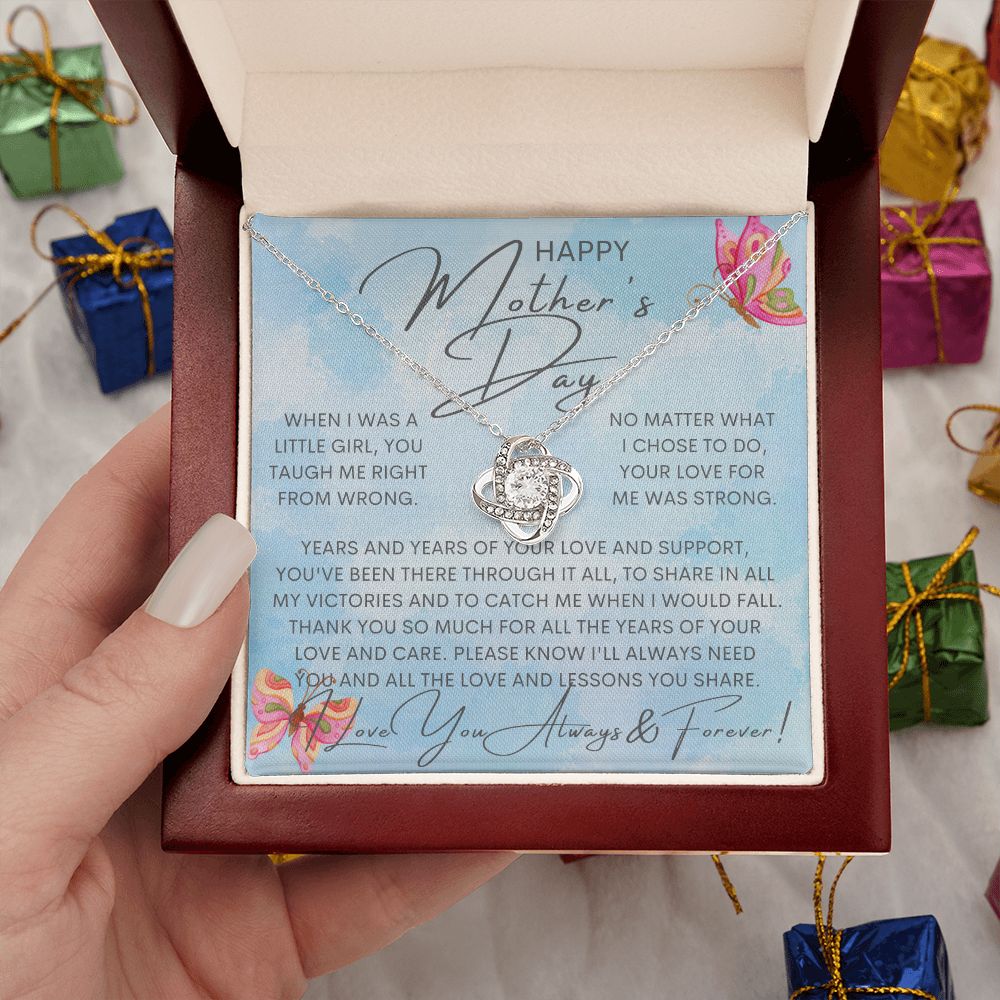 Mother Gift, Love Knot Necklace