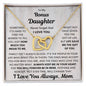 Bonus Daughter, Life Gave Me The Gift Of You, Interlocking Hearts Necklace, Holiday