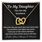 Daughter, You Are My Sunshine, Interlocking Hearts Necklace, Holiday