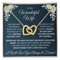 Wonderful Wife, Interlocking Hearts Necklace, Holiday