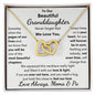 Granddaughter From Mema & Pa, Interlocking Hearts Necklace