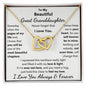 Great Granddaughter, Someday When The Pages Of My Life End, Interlocking Hearts Necklace, Holiday