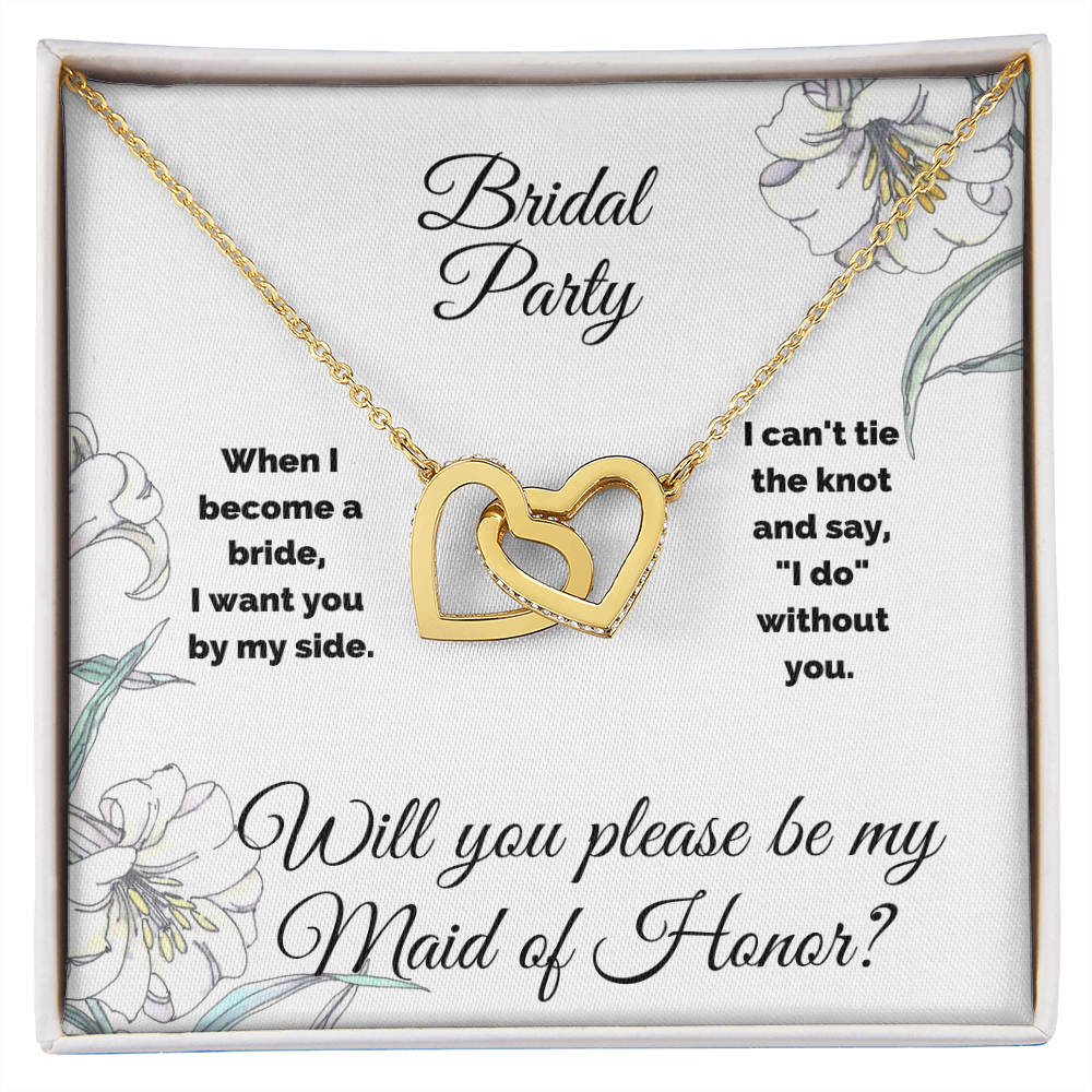 Maid of Honor Interlocking Hearts Necklace