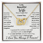 Wife, Never Forget That I Love You, Interlocking Hearts Necklace, Holiday, Valentine