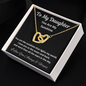 Daughter You Are My Sunshine Interlocking Hearts Necklace, Holiday