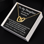 Daughter, You Are My Sunshine, Interlocking Hearts Necklace, Holiday