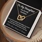 Daughter You Are My Sunshine Interlocking Hearts Necklace, Holiday