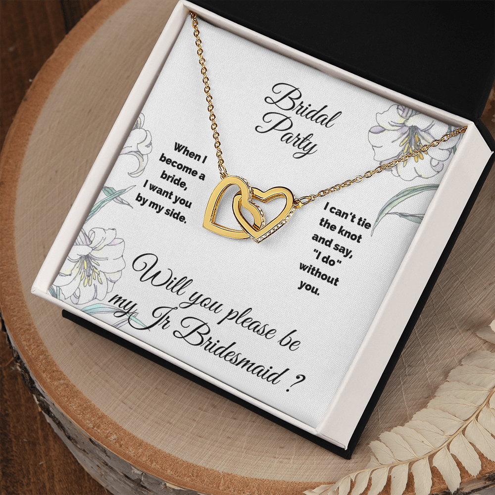 Jr Bridesmaid Interlocking Hearts Necklace