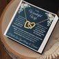 Wonderful Wife, Interlocking Hearts Necklace, Holiday