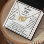 Wife, Never Forget That I Love You, Interlocking Hearts Necklace, Holiday, Valentine