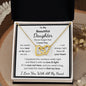 Daughter, No Matter How Near Or Far Apart, Interlocking Hearts Necklace, Holiday