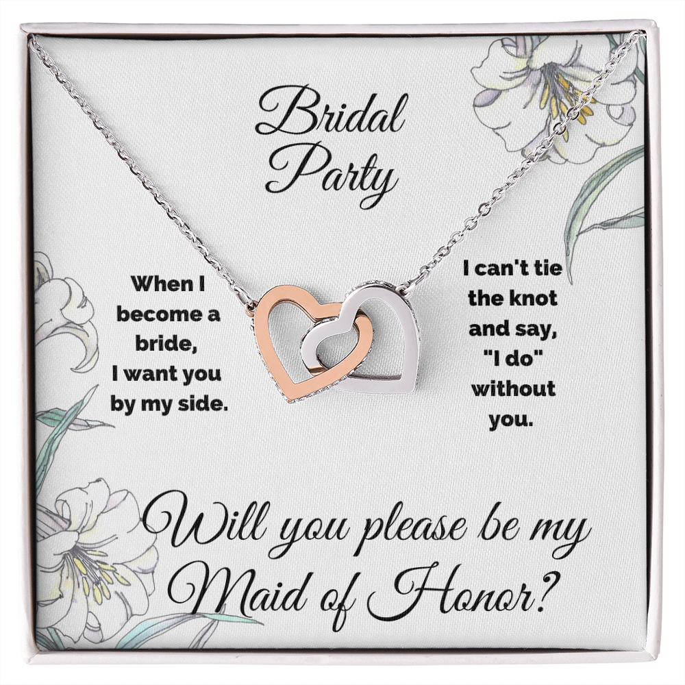 Maid of Honor Interlocking Hearts Necklace