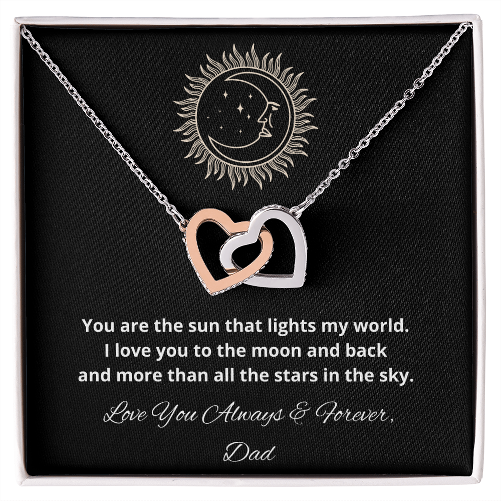 Daughter Interlocking Hearts Necklace, Holiday
