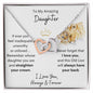 Daughter, Straighten Your Crown 1, Interlocking Hearts Necklace, Holiday