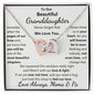 Granddaughter From Mema & Pa, Interlocking Hearts Necklace