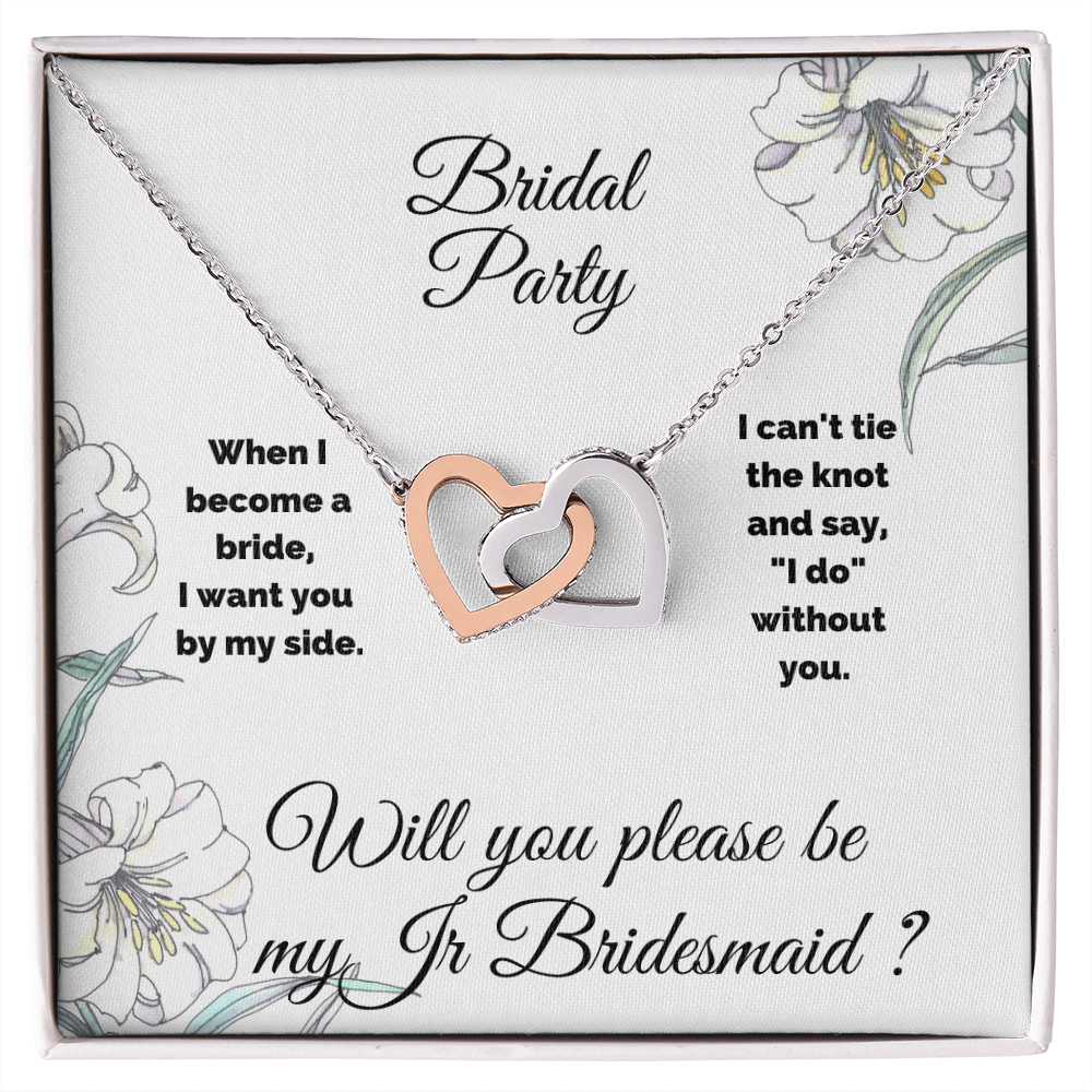 Jr Bridesmaid Interlocking Hearts Necklace
